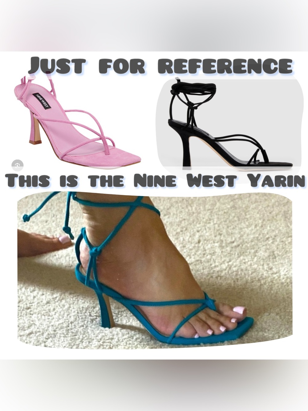 Nine West Yarin; medium pink.Metallic Rose Pink Lace-Up Sandals (Metallic Pink) - Picture 2 of 6